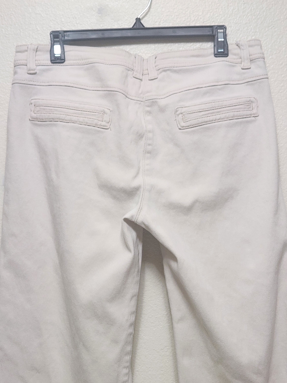 Flamingals Beige Belted Pants XL 34x28 Wide Leg Soft Cotton Resort Coast Career - Picture 6 of 14